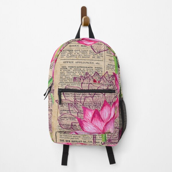 Item preview, Timeless Beauty Lotus on Vintage Newsprint designed and sold by Shalinistudio.