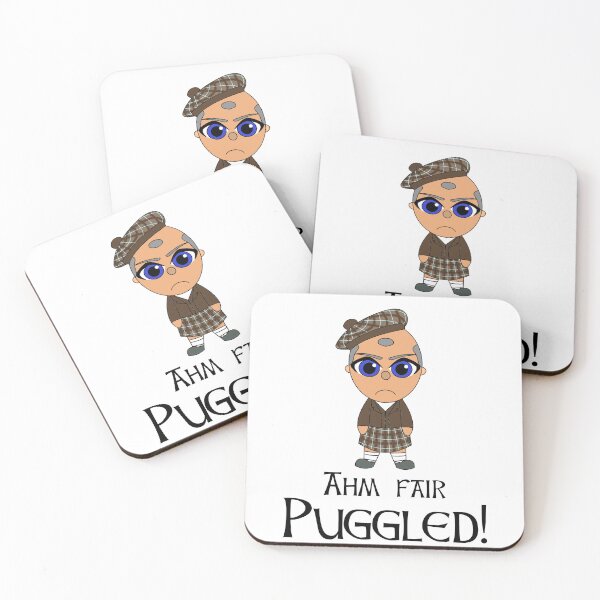 Item preview, Ahm Fair Puggled Scottish Doric phrase with cute Scot designed and sold by KyttsyKrafts.