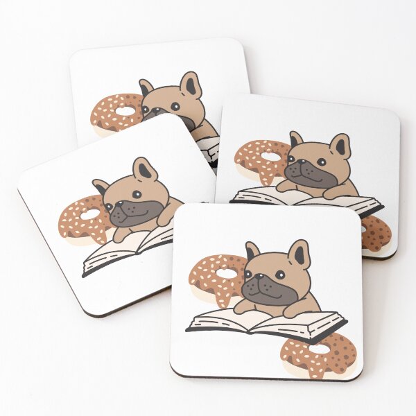 Item preview, pug reading a book with donuts!!!! designed and sold by Halyn80.
