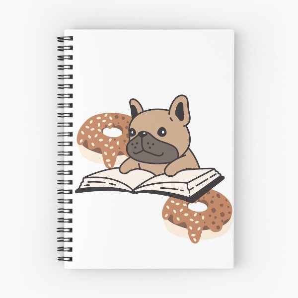 Aperçu de l'œuvre carlin lisant un livre avec des beignets !!!! créée et vendue par Halyn80.