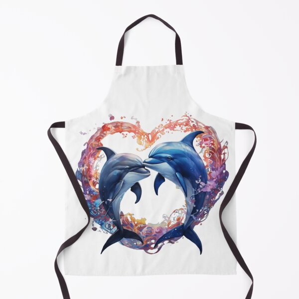 Item preview, 2034 Two adorable dolphins with a heart designed and sold by Magic3D.