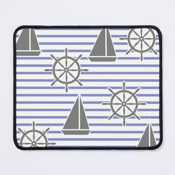 Item preview, Yacht on the waves - sea symbols /blue designed and sold by My-fake-places.