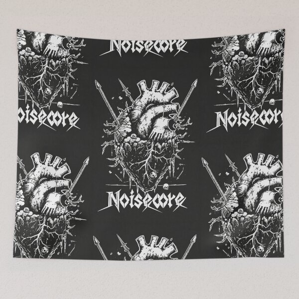 Item preview, Heart with "Noisecore" Text in Graffiti Style designed and sold by Piotrek0001.