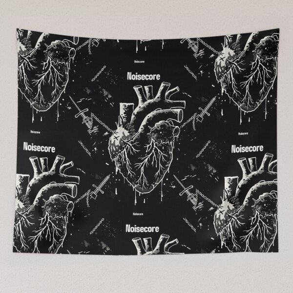 Item preview, Heart with "Noisecore" Text in Graffiti Style designed and sold by Piotrek0001.
