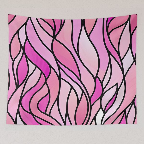 Item preview, Abstract Pink Stained Glass Inspired Pattern for Whimsical Eclectic Maximalist Decor designed and sold by kathrynchill.