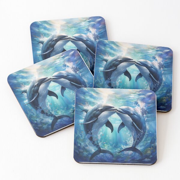 Item preview, 2025 Two adorable Dolphins face to face designed and sold by Magic3D.