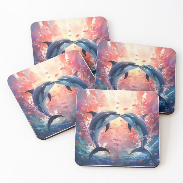 Item preview, 2031 Two adorable Dolphins face to face designed and sold by Magic3D.