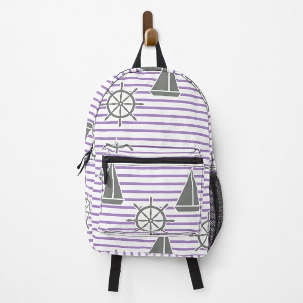 Item preview, Yacht on the waves - sea symbols /purple designed and sold by My-fake-places.