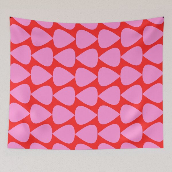 Item preview, Preppy Pink and Red Plectrum Geo Pattern designed and sold by kierkegaard.