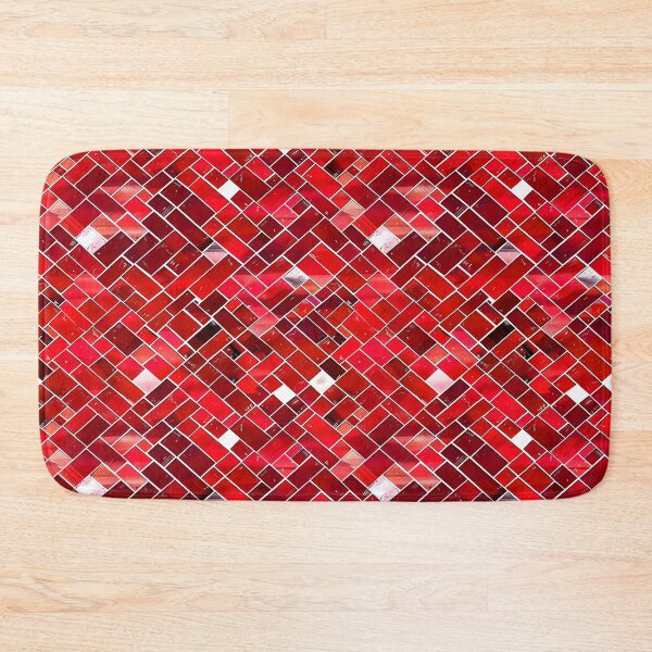Item preview, Red Tile Pattern  designed and sold by ArtbyAiGallery.
