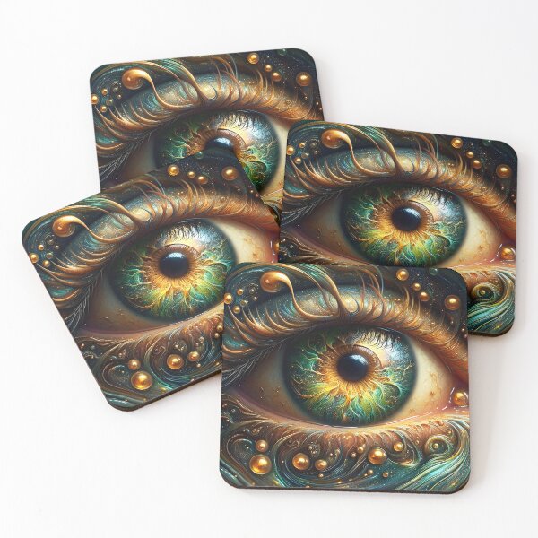 Item preview, Emerald Gold Eye Close-Up designed and sold by EmeraldeaArt.