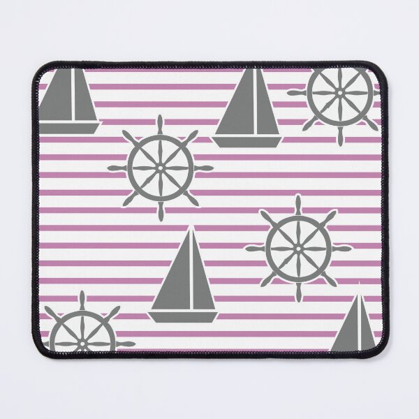 Item preview, Yacht on the waves - sea symbols / magenta designed and sold by My-fake-places.