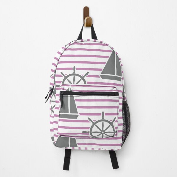 Item preview, Yacht on the waves - sea symbols / magenta designed and sold by My-fake-places.
