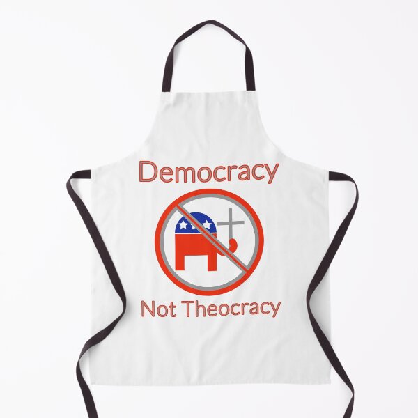 Item preview, Democracy not theocracy anti GOP design  designed and sold by Rachel the Artist .