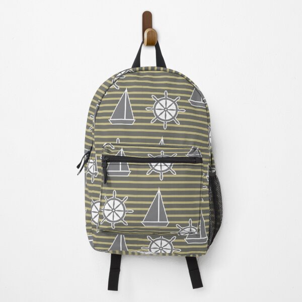 Item preview, Yacht on the waves - sea symbols / yellow designed and sold by My-fake-places.