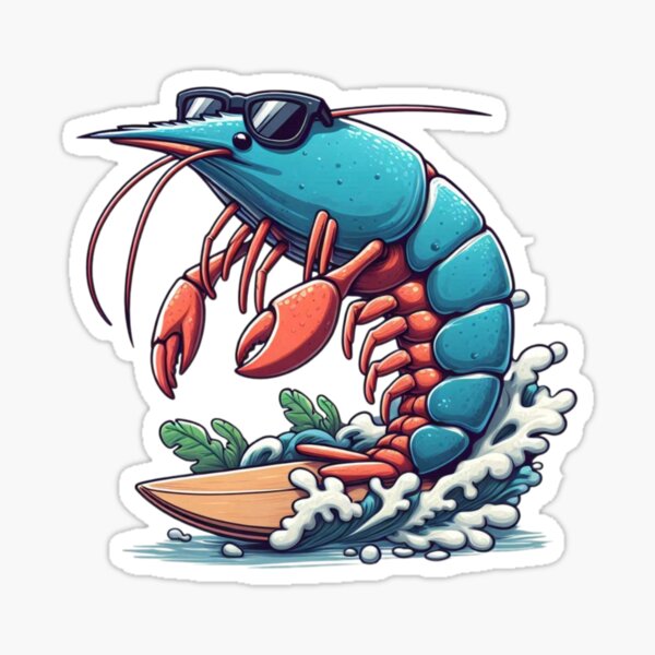 Item preview, Surfing Shrimp designed and sold by Areef2545.