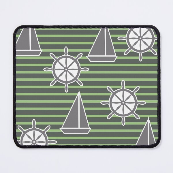 Item preview, Yacht on the waves - sea symbols / green designed and sold by My-fake-places.