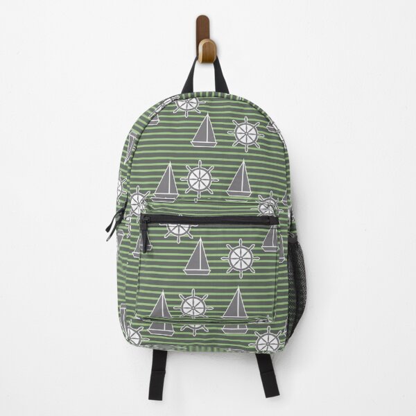 Item preview, Yacht on the waves - sea symbols / green designed and sold by My-fake-places.