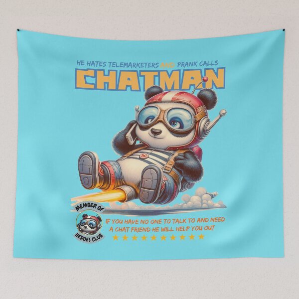 Item preview, A cool and funny superhero panda chatting with anyone designed and sold by Animal world designs.