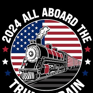 2024 All Aboard The Trump Train" Poster for Sale by creatikatz | Redbubble