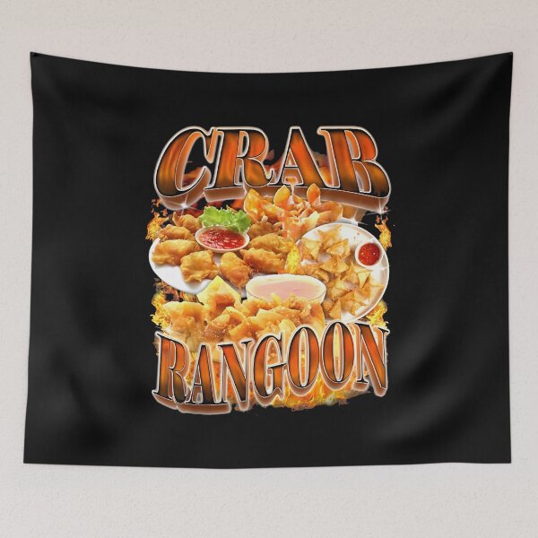 Item preview, Crab Rangoon Meme Bootleg Rap Style 90s Vintage Funny 1990s designed and sold by IsitTrue.