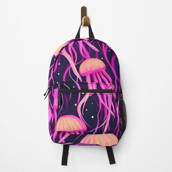 Item preview, Abstract Watercolor Pink and Orange Jellyfish Tropical Ocean Pattern for Whimsical Decor designed and sold by kathrynchill.