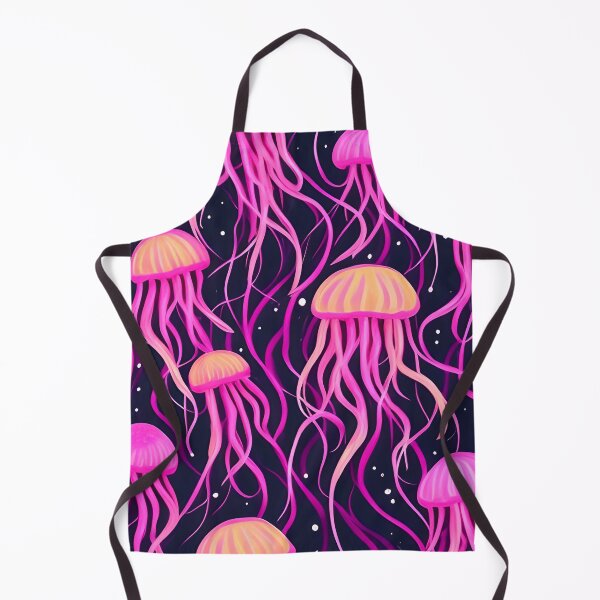 Item preview, Abstract Watercolor Pink and Orange Jellyfish Tropical Ocean Pattern for Whimsical Decor designed and sold by kathrynchill.
