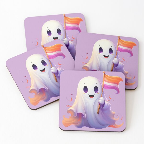 Item preview, Ghost whit lesbian flag designed and sold by debbiebento.