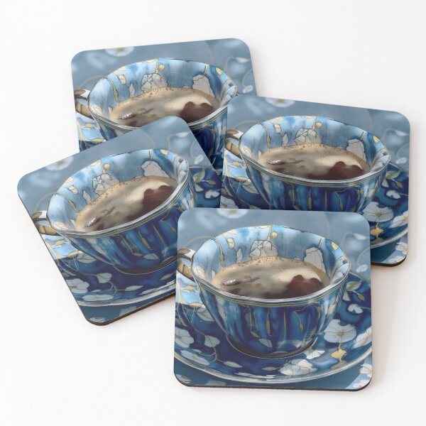 Item preview, blue tea cup designed and sold by PricklyPeanut.