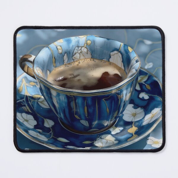 Item preview, blue tea cup designed and sold by PricklyPeanut.