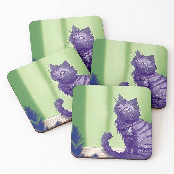 Item preview, purple cat designed and sold by PricklyPeanut.