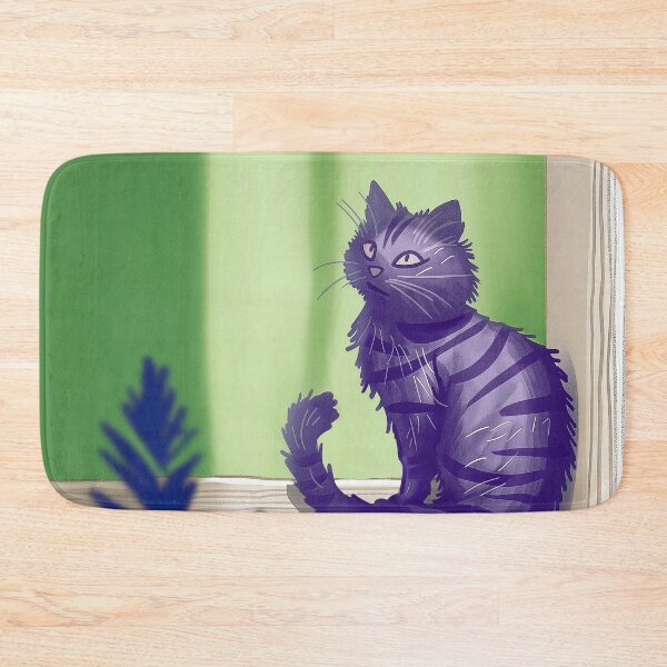 Item preview, purple cat designed and sold by PricklyPeanut.
