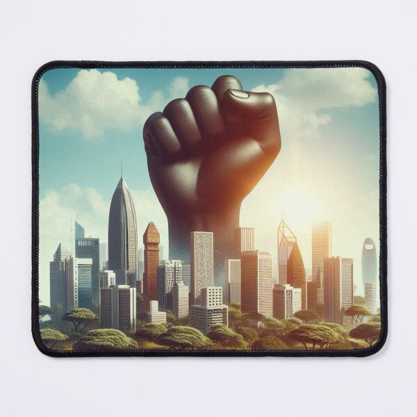 Item preview, Black Fist Solidarity African Pride for Lovers of African Culture | African Skyscrapers designed and sold by gyrate.