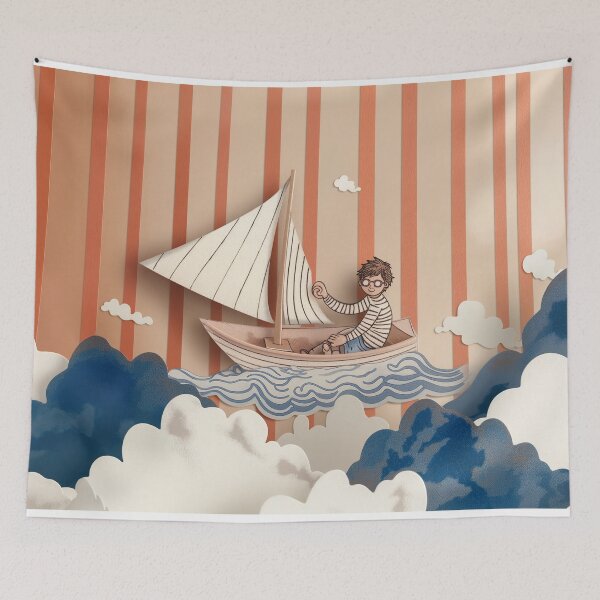 Item preview, sailing on clouds designed and sold by PricklyPeanut.