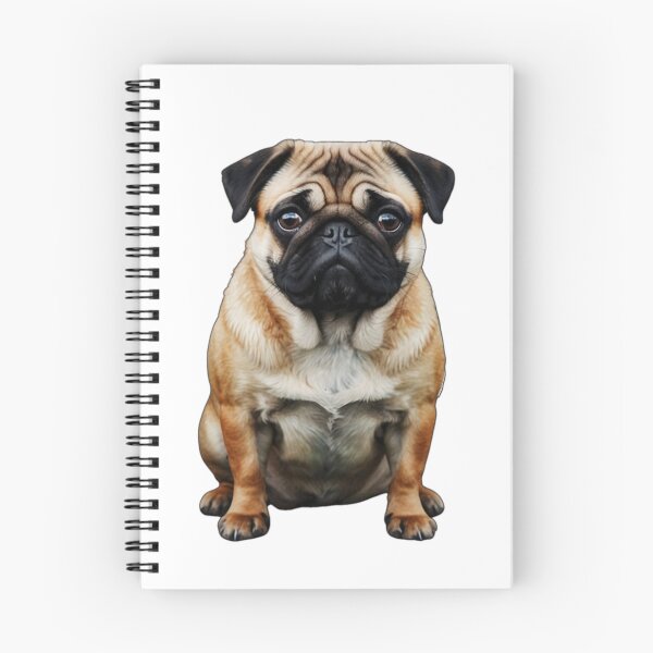 Artikelvorschau, Bezaubernder Charme: Das Mops-Portrait entworfen und verkauft von ToonTailsStudio.