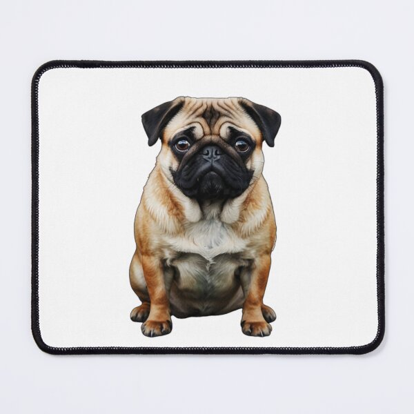 Item preview, Adorable Charm: The Pug Portrait designed and sold by ToonTailsStudio.