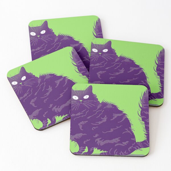 Item preview, purple cat designed and sold by PricklyPeanut.