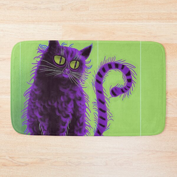 Item preview, purple cat designed and sold by PricklyPeanut.