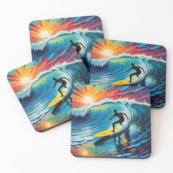 Item preview, Surfing Colorful Fantasy Art designed and sold by Simplybe1.