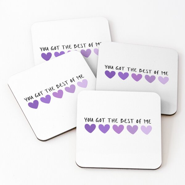 Item preview, You Got The Best Of Me BTS Purple Hearts designed and sold by MintMochaMatcha.
