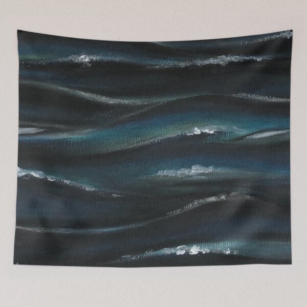 Aperçu de l'œuvre Dark sparkled sea créée et vendue par Artbymaha07.