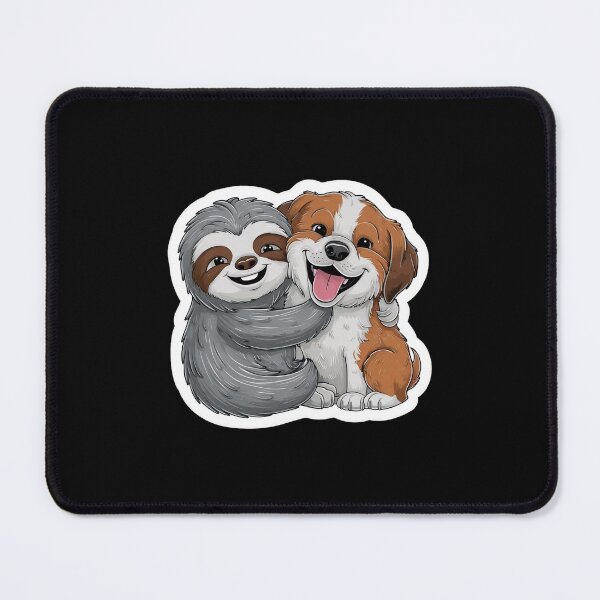 Item preview, Cute Sloth and Dog Friendship for Pug Lover designed and sold by Laugh-Lines.