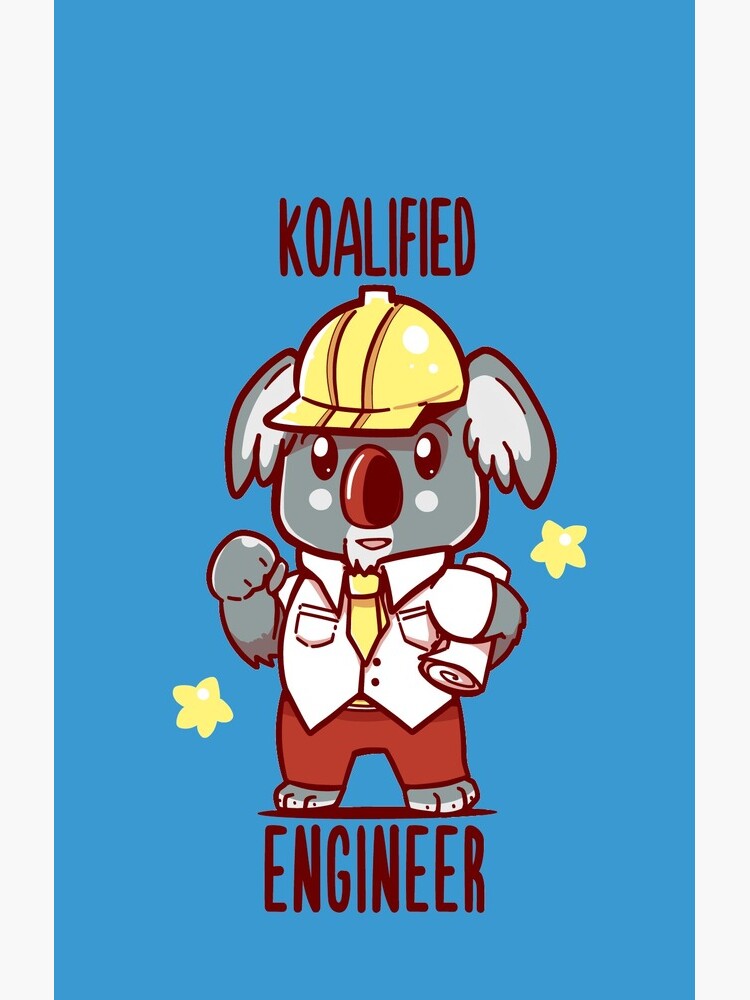 Koalified Engineer - Koala Animal Pun Shirt by TechraNova