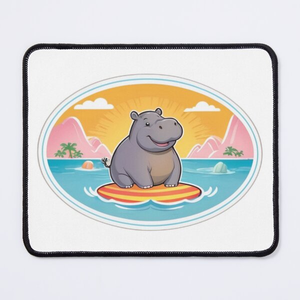 Item preview, Beachside Hippo Bliss designed and sold by NeatThingLover.