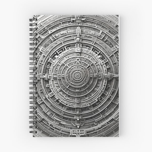 Item preview, Black and White Industrial Mandala with Complex Geometric Pattern designed and sold by MandalasShops.