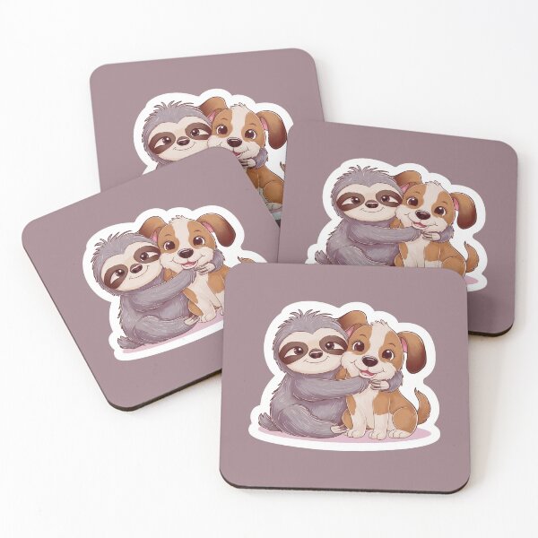 Item preview, Cute Sloth and Dog Friendship for Pug Lover designed and sold by Laugh-Lines.