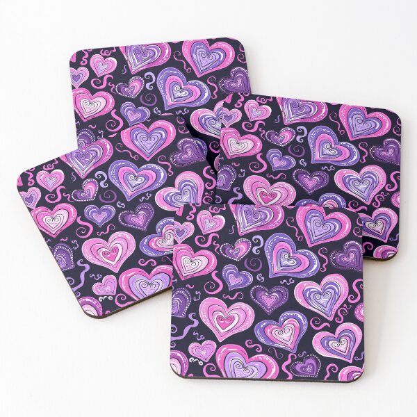 Item preview, Charming Hearts on Black designed and sold by mittie101.