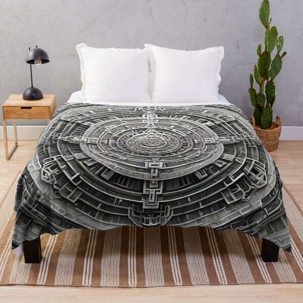Item preview, Industrial Mandala with Metallic Details in Black and White designed and sold by MandalasShops.