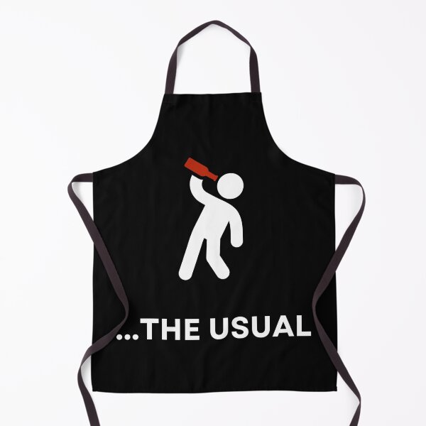 Item preview, White Design with Tipsy Figure Drinking Alcohol - The Usual designed and sold by TOYE TO.