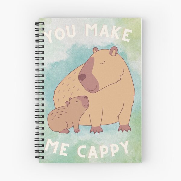 Item preview, You Make Me Cappy Capybara Parent and Baby designed and sold by CrystalWillette.